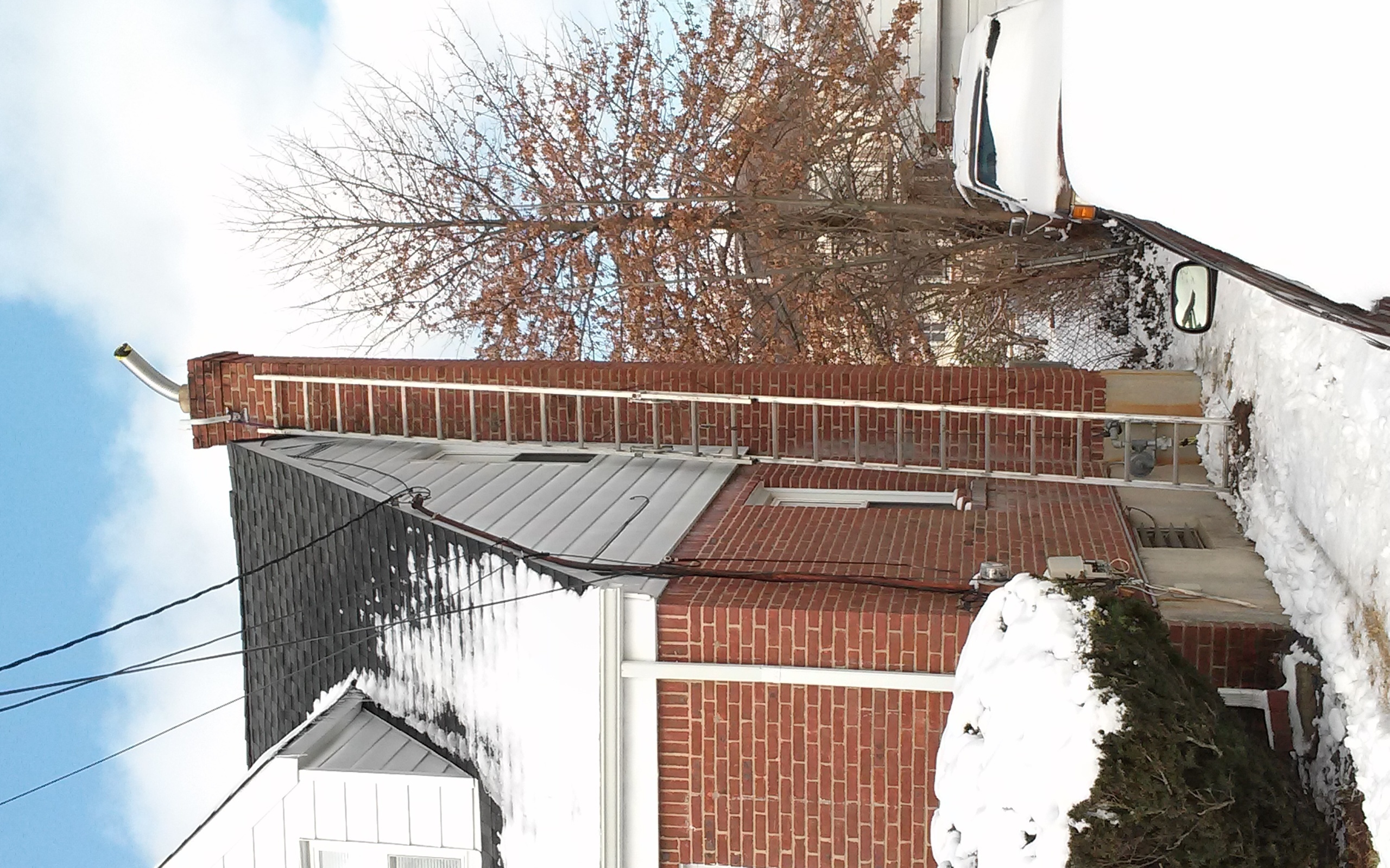 Stainless steel chimney liner installation in Babylon, NY